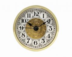Fancy White Arabic Clock Insert Brass Bezel 2-7/8 inch